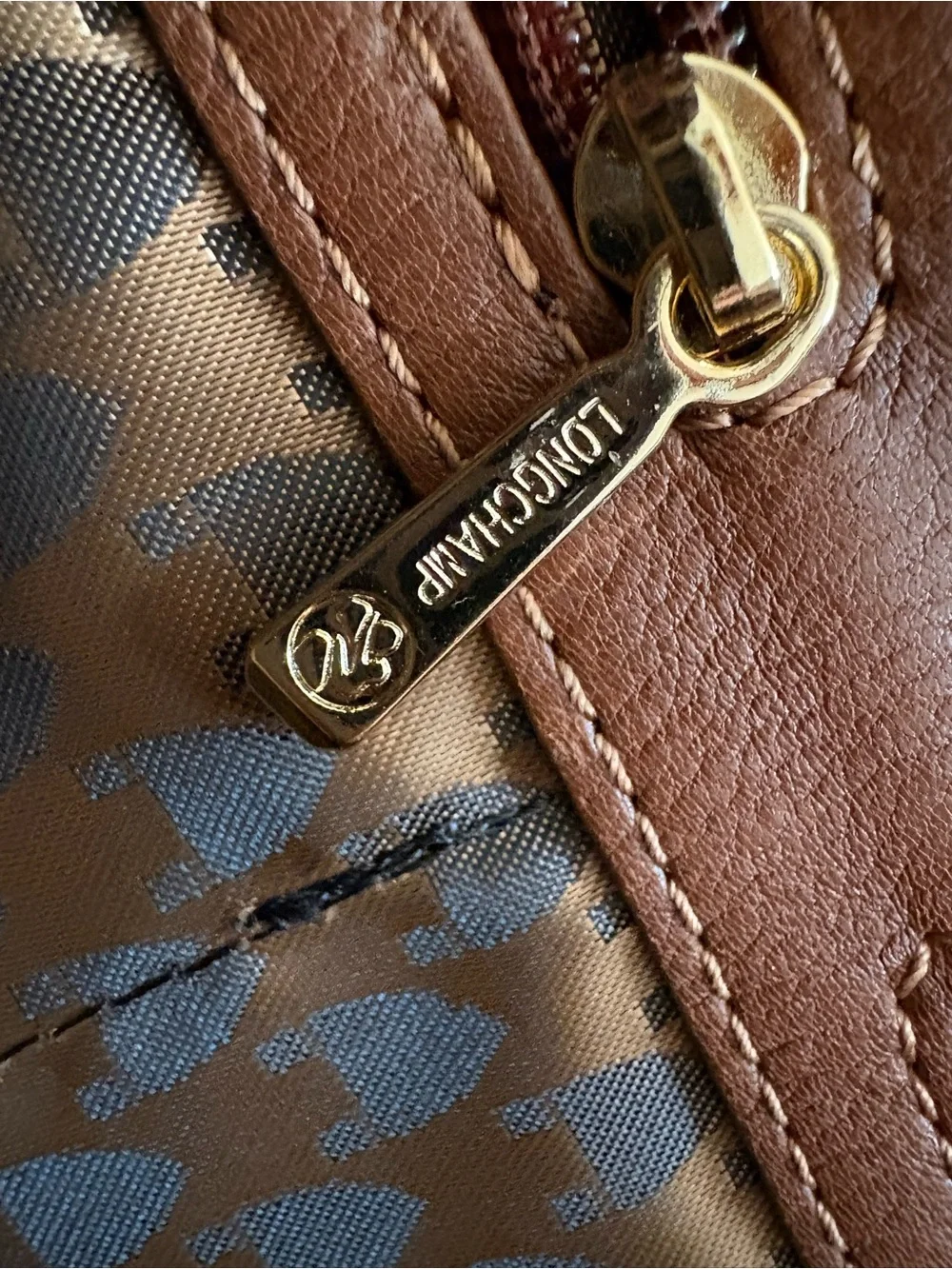 EUC Longchamp Brown Leather Satchel with Top Handles